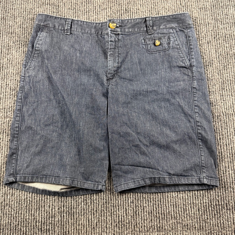 Dockers Womens Size 16 Denim Shorts Dark Wash Blue Mid Rise Casual Summer